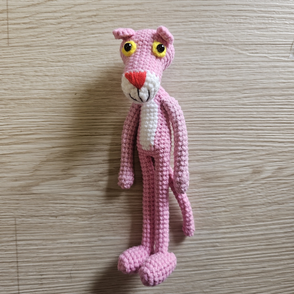 Pink Panther Crochet Doll